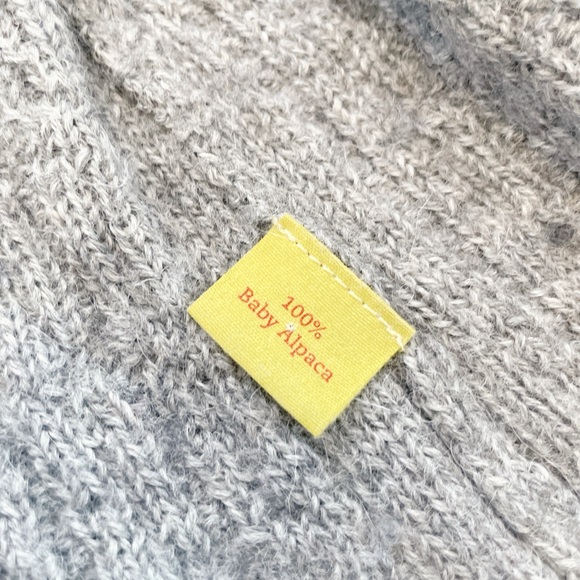 Kuna 100% baby alpaca Women's Gray Cable Knit Cardigan sweater small - Picture 3 of 6